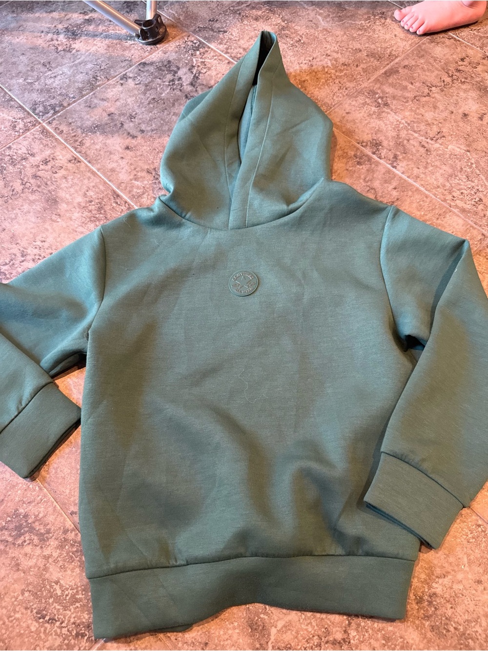 💝 NWOT Kids Green converse Hooded Sweatshirt - Picture 2 of 7